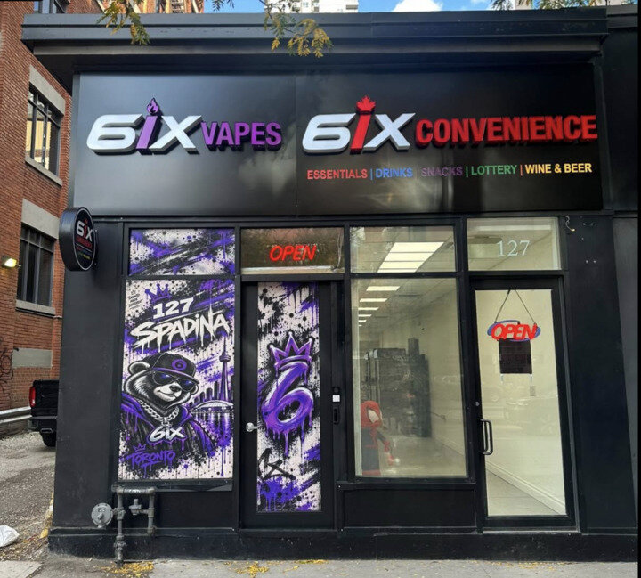 Spadina Avenue and Adelaide Street West — luggage storage location